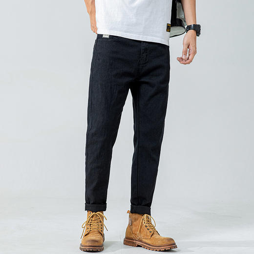 【新款DYG】大依优型大码夏季休闲裤男修身弹力哈伦小脚裤加肥加大码长裤男士潮牌哈伦裤胖 商品图5