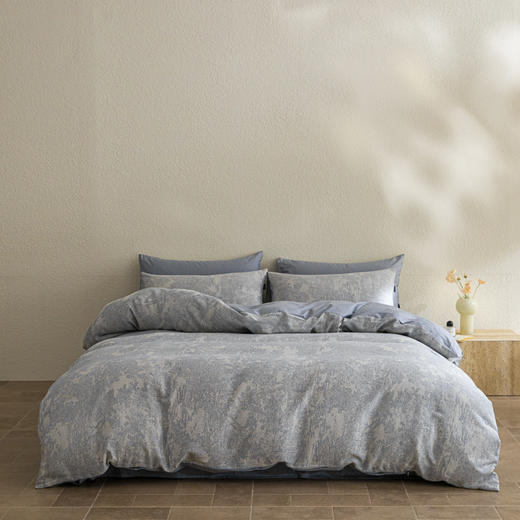 【宝藏睡感】全棉A类纯棉纱布四件套三层纱布色织提花+斜纹全棉 双人床儿童床学生床三件套 商品图6