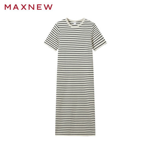 【裙装】经典圆领条纹连衣裙 1P1225303 商品图0