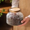 「29.9到手3只」复古海棠花纹玻璃密封罐 储物罐厨房用品家用干果零食大容量储物罐子 商品缩略图3