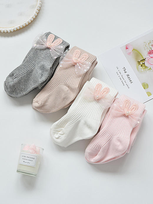 【柔软亲肤，时尚洋气！】儿童连裤袜春秋薄款 宝宝外穿打底袜 灰色洋气 中大童精棉女童打底裤-QQ 商品图3