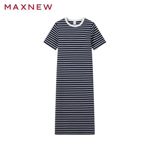 【裙装】经典圆领条纹连衣裙 1P1225303 商品图1