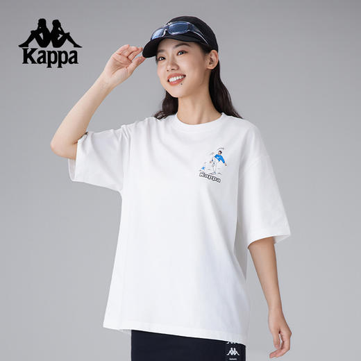 Kappa卡帕背靠背2025新款运动短袖情侣圆领T恤男美式宽松上衣女款 商品图2