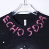 T2227春夏新款时尚个性撞色印花字母泼墨圆领半袖T恤百搭情侣套头上衣 商品缩略图2