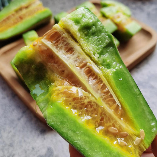 「头茬甜瓜」山东羊角蜜甜瓜 净重3-4.5斤普箱装 个大饱满 甜蜜多汁 清脆可口 现摘现发 新鲜水果 商品图7