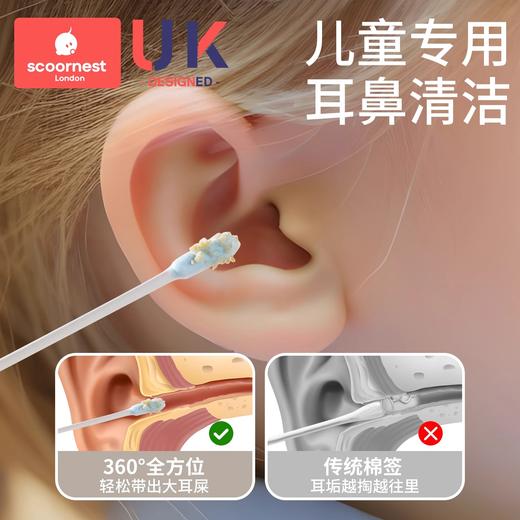 科巢婴儿棉签新生儿宝宝专用耳屎鼻屎清理神器挖耳勺儿童粘性棉棒 商品图1