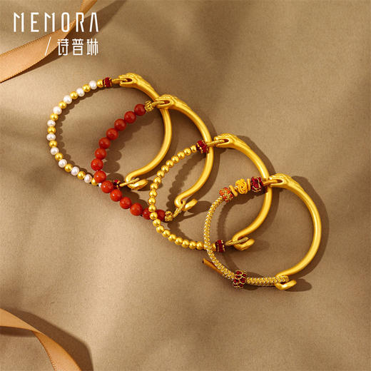 【福利拼团】灵蛇献瑞系列 黄金蛇镯手链 足金生肖蛇半镯半链手链气质女士礼物MEMORA诗普琳HBE09301、HBE09302（线上专供） 商品图2