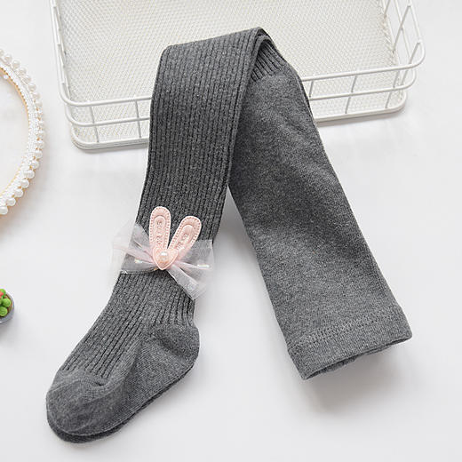 【柔软亲肤，时尚洋气！】儿童连裤袜春秋薄款 宝宝外穿打底袜 灰色洋气 中大童精棉女童打底裤-QQ 商品图10
