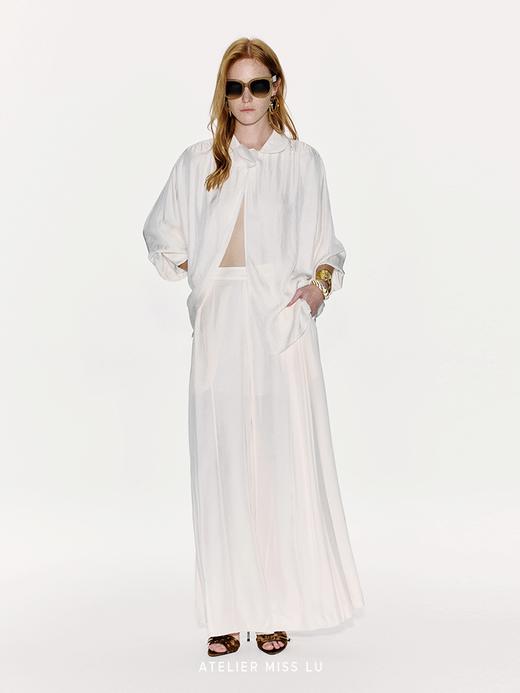 【白日微光】立体兰花裁片拼接设计醋酸衬衫 商品图3