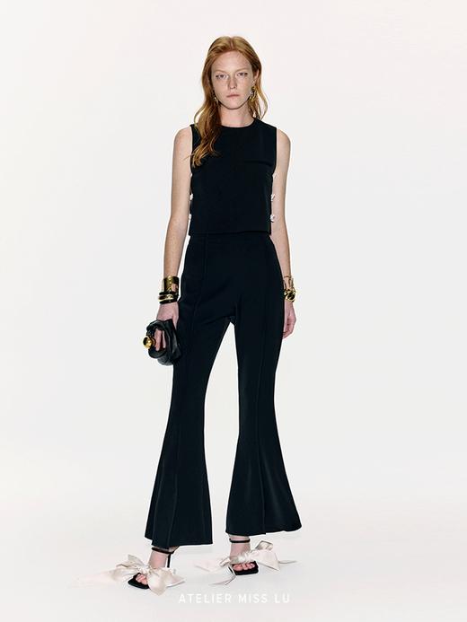 【独占】撞色兔耳蝴蝶结侧面镂空无袖上衣 商品图2