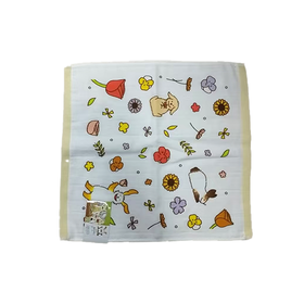 那须藤春暖花开方巾黄色