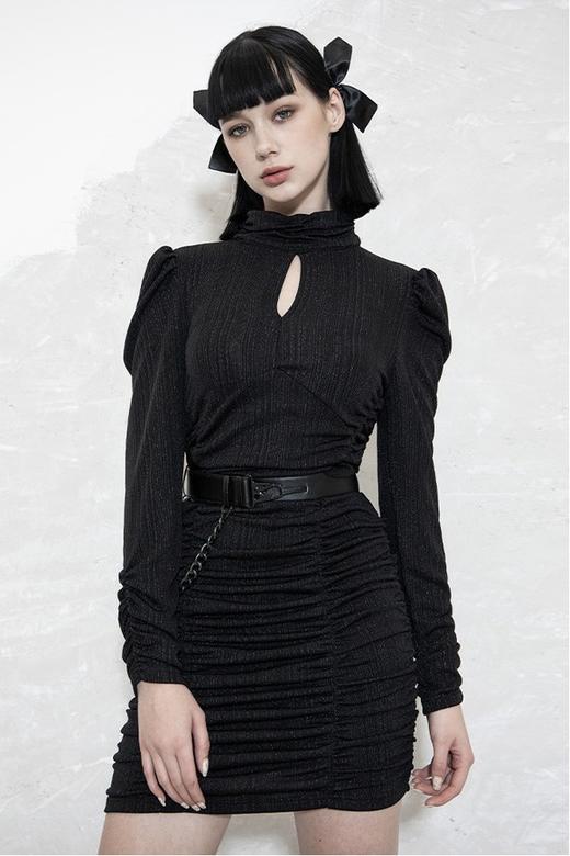 PUNK RAVE 水滴镂空立领修身连衣裙 11669 商品图5