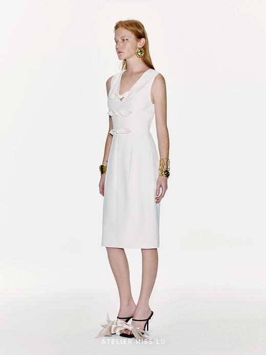 【最初的告白】兔耳蝴蝶结拼接收腰无袖连衣裙 商品图2