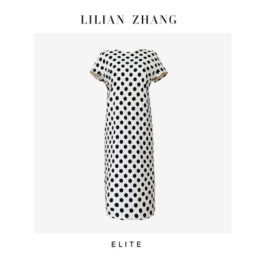 E系列—Vintage—法式经典Lday一赫本风连袖黑白波点连衣裙 2401040 商品图0