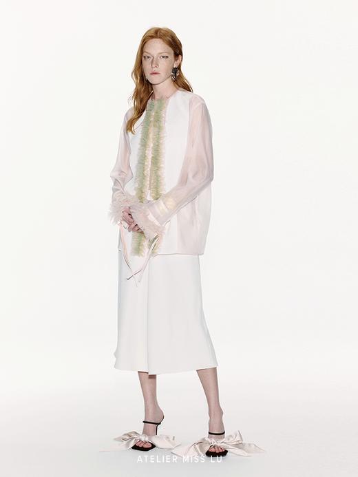 【糖纸仙女】多彩薄纱层叠拼接长袖上衣 商品图3