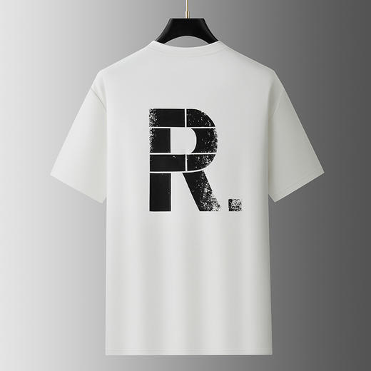 【新款DX】大依优型大码春季新款高克重圆领短袖男士卫衣印花宽松男半袖加大打底上衣 商品图1