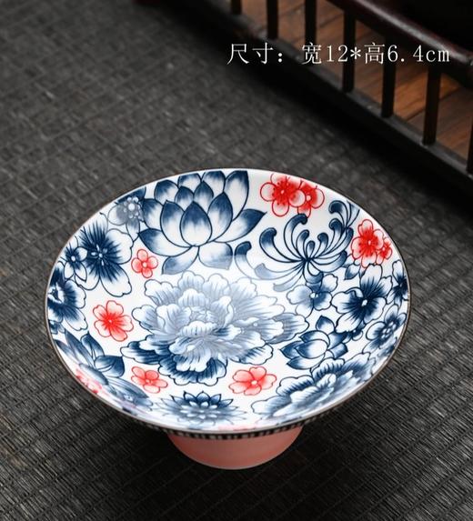 宋风高足青花果盘3个/组 源于宋代的茶道美学 ｜

德化羊脂玉胚底 釉下彩图案栩栩如生 高足设计 摆放平稳 百搭美器 一物多用 商品图10