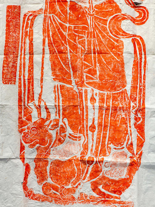 安阳灵泉寺迦毗罗与那罗延神王巨幅拓片（一套两张） 商品图7