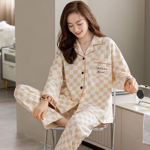 春秋季【新款纯棉睡衣】长袖大码套装 感知细腻柔软 透气舒眠 可外穿家居服 商品图12