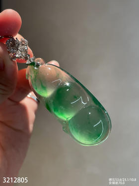 龙石种飘翠福豆吊坠【3212805】具体价格微信咨询