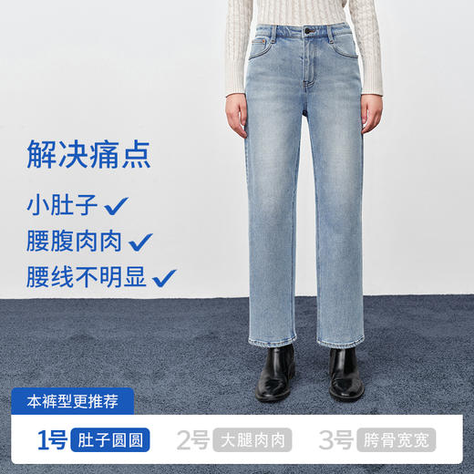 【烟管裤】simplepieces春秋款SPS牛仔小个子九分直筒法棍裤女 商品图4