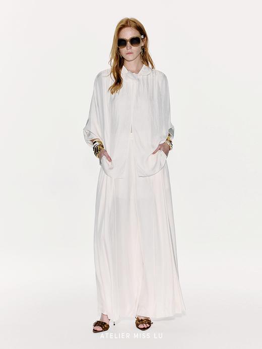 【白日微光】立体兰花裁片拼接设计醋酸衬衫 商品图1