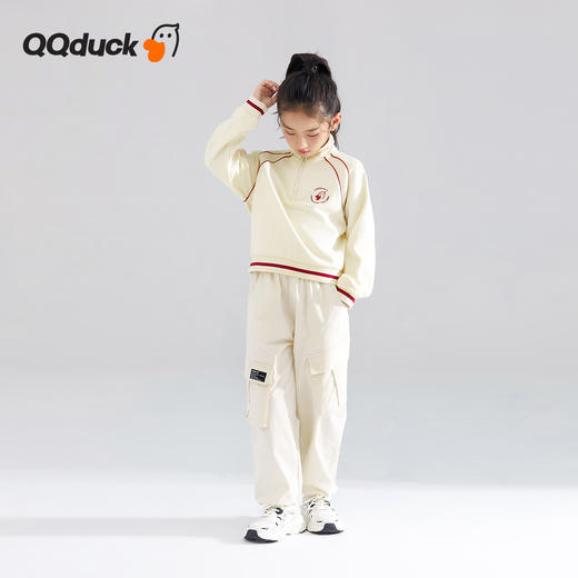 【清仓捡漏】【120-165】【可可鸭】女童春秋半拉链立领卫衣 商品图4