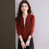 CC-101-92492小个子针织开衫女士2025早春秋新款拉链口袋洋气今年流行短款外套 商品缩略图1