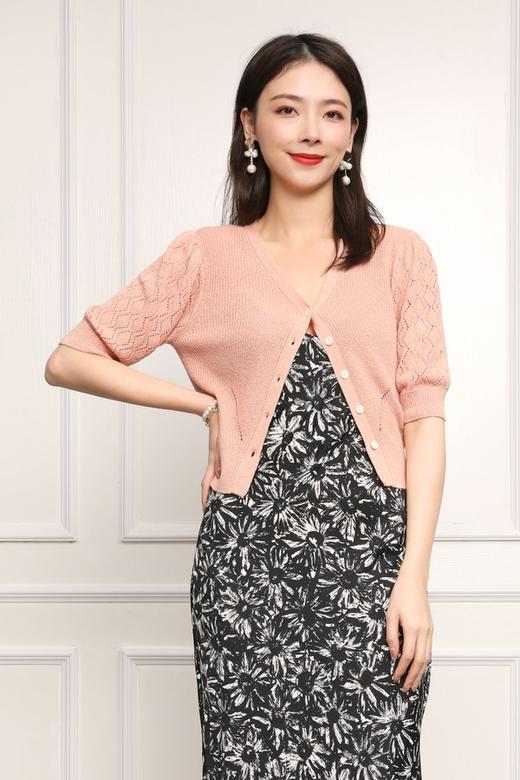 L.Fleuri 粉色开衫针织外套 11704 商品图0