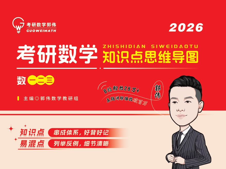 【郭伟老师】26考研数学知识点思维导图，全彩印刷