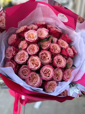 闺蜜33支手打圆形全开放式花束