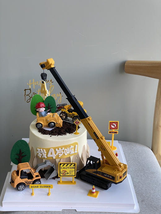 「男孩」工程车蛋糕 挖掘机 工程队 商品图3