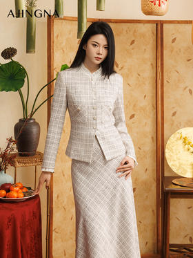 【商场同款】阿菁娜2025春季新款高阶细腻小香风上衣A30C107029