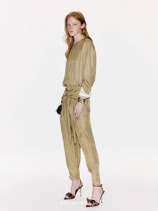 【旧金山日落】金属圆环拼接飘片设计醋酸连体裤 商品图3