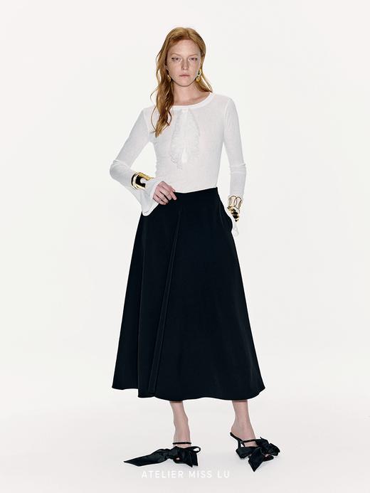 【梦中芭蕾】蕾丝飘逸装饰轻薄针织长袖上衣 商品图3