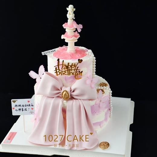 1027CAKE | 双层少女心许愿池  蝴蝶结（需提前1-2天） 商品图3