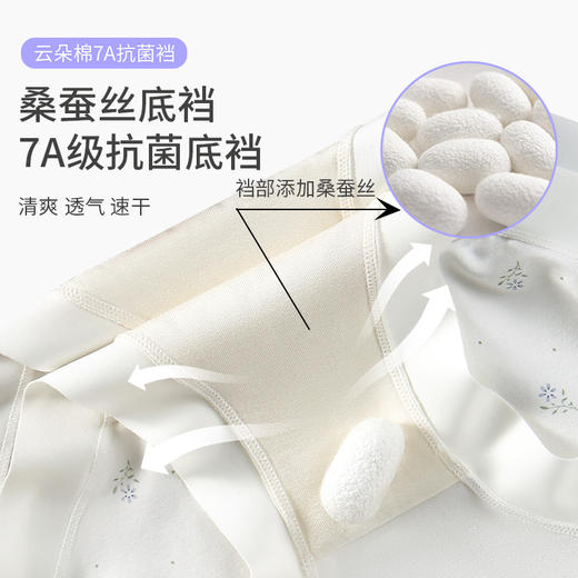 【樱姿娜小花朵内裤87009】，小清新碎花内裤，5条礼盒装 商品图2