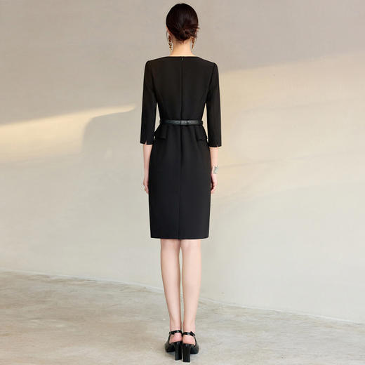IWY/经典黑色西装连衣裙高端珠宝销售接待职业装正式场合工作服243020Q1 商品图4