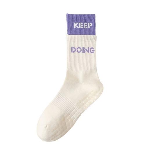 【YW】无忧购【甄选】29元5双运动袜健身瑜伽袜/防滑长筒双罗口条纹中筒袜(截单后7天发货) 商品图4