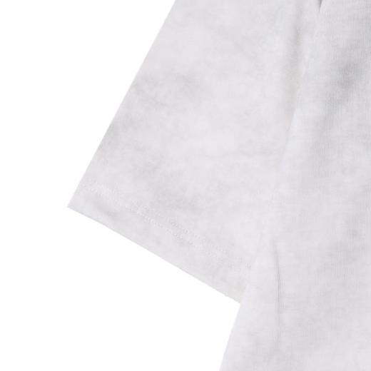 T2246春夏新款时尚个性扎染撞色刺绣镂空圆领短袖T恤百搭情侣套头上衣 商品图3