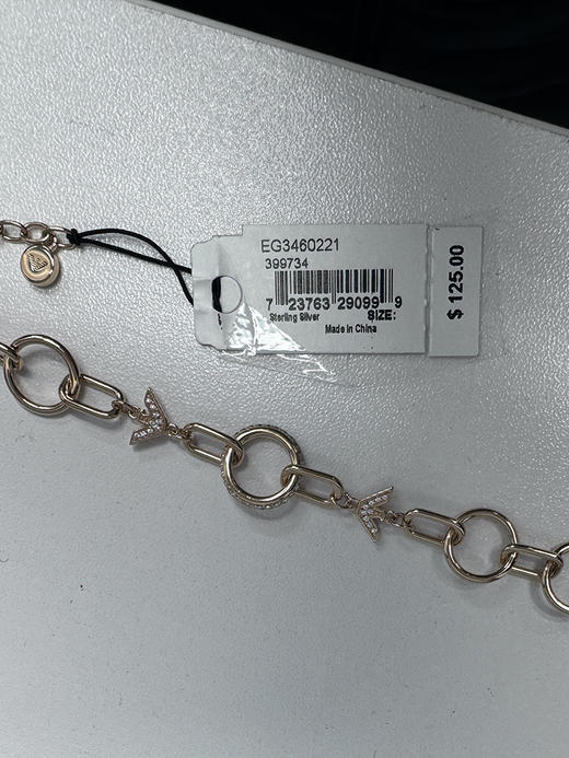 EMPORIO ARMANI/EA 女士玫瑰金LOGO标志手链 商品图2