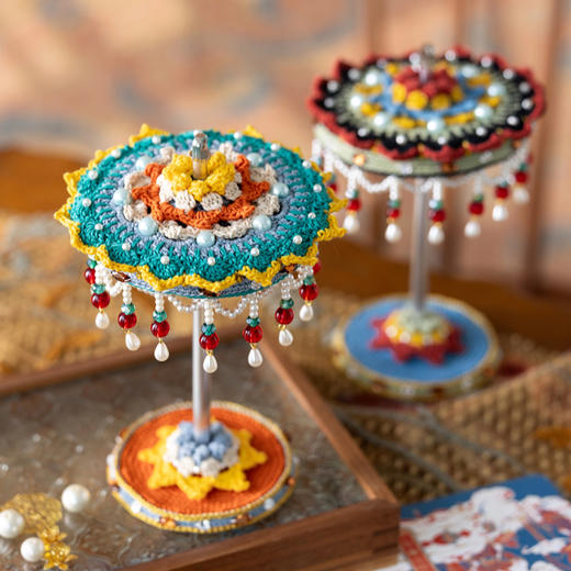 苏苏姐家昭愿华盖毛线便携器手工创意diy钩针毛线团自制材料包 商品图2