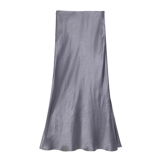 NEELLY纳俪商场同款春新款轻奢优雅半身裙女高腰垂感气质A字裙N25023E01109 商品图3