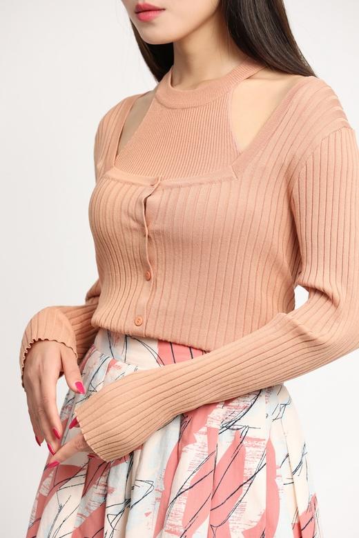 ANSUABEL 圆领背心针织开衫套装 11705 商品图3