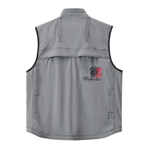 ONIARAI/鬼洗25春新品游侠系列刺绣轻机能风多袋马甲男士 B340216 商品图4