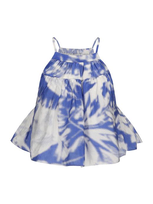 【海滨微风】品牌定染印花桑蚕丝亚麻混纺吊带上衣 商品图4