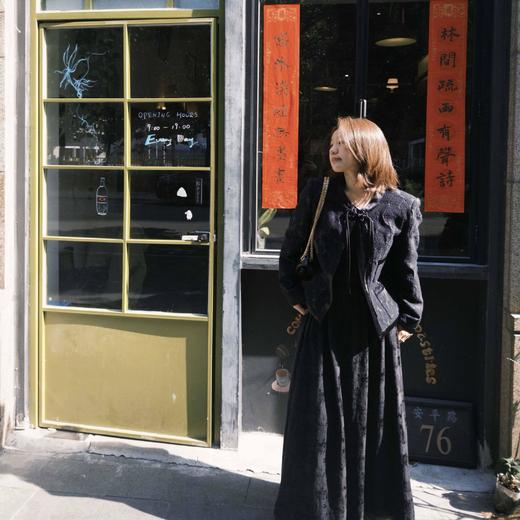 顺丰包邮洛诗琳35257国风羊毛提花拼接口袋盘花一粒扣外套220338 商品图1