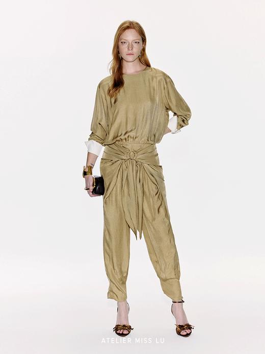 【旧金山日落】金属圆环拼接飘片设计醋酸连体裤 商品图2