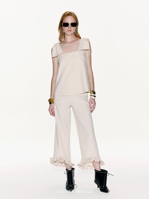 【萌耳闪闪】造型蝴蝶结设计A字上衣 商品图0