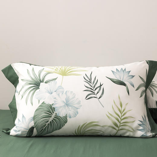 多喜爱 60S贡缎长绒棉四件套-棕榈诗篇 【礼盒包装】美式轻奢 芬纳诺抗菌 60S长绒棉 贡缎工艺 专利床单 双边设计 商品图4